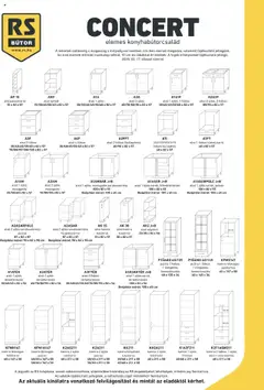RS Bútor - Concert elemjegyzék megtekintése, amely érvényes 2025.04.04.-től