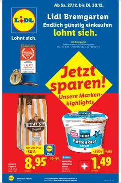 Vorschau des Merkblatts Aktionen Neueröffnung Bremgarten vom Shop Lidl gültig von 27.12.2025 bis 30.12.2025