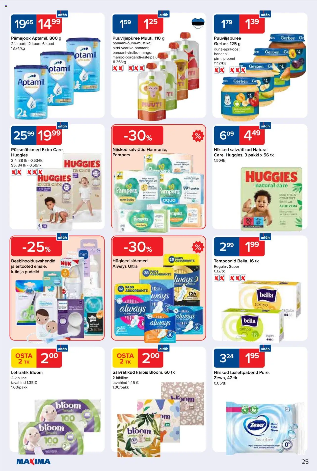 Maxima kliendilehe eelvaade alates 2025.10.21