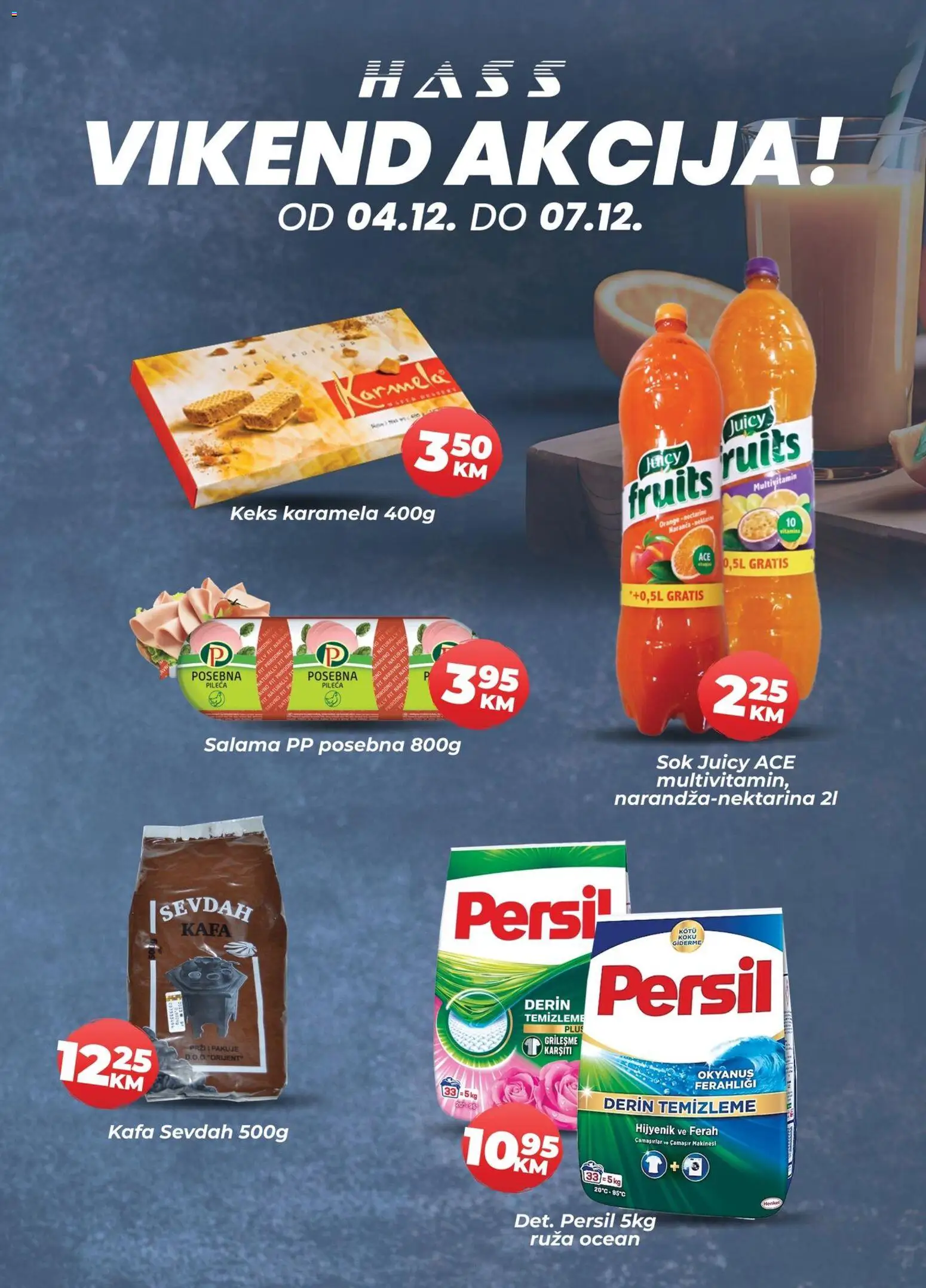 Pregled letka Vikend akcija trgovine Hass vrijedi od 2025.12.04