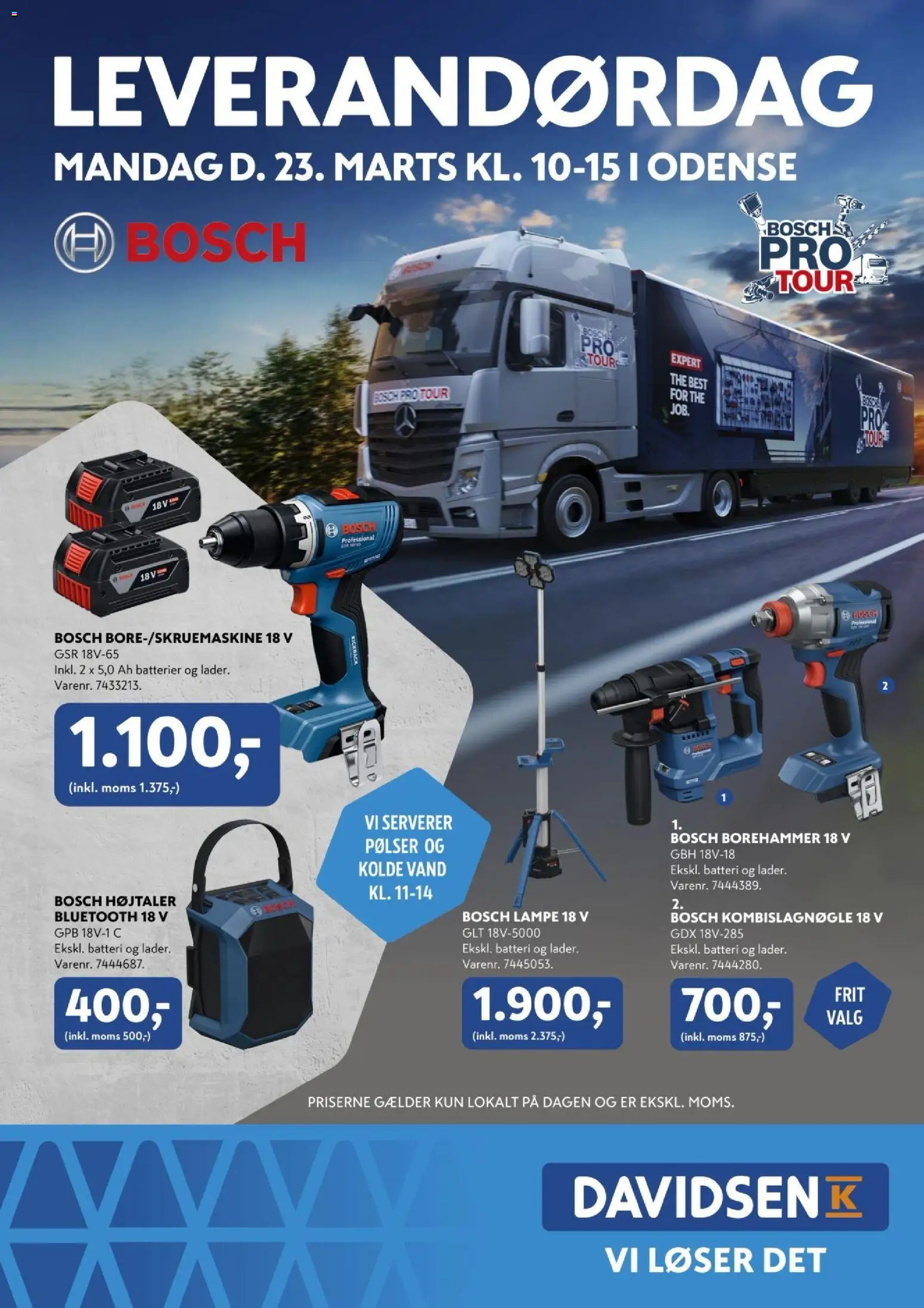 Eksempel på tilbudsavis Davidsen - Bosch leverandørdag fra butik Davidsen gyldig fra 23/03/2026