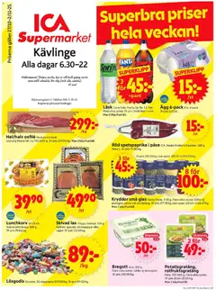 Förhandsgranska reklamblad Kävlinge från butik ICA Supermarket gäller från 27/10/2025