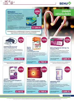 BENU Gyógyszertárak - Akciós újság BENU Gyógyszertárak megtekintése, amely érvényes 2025.12.01.-től | Oldal: 7