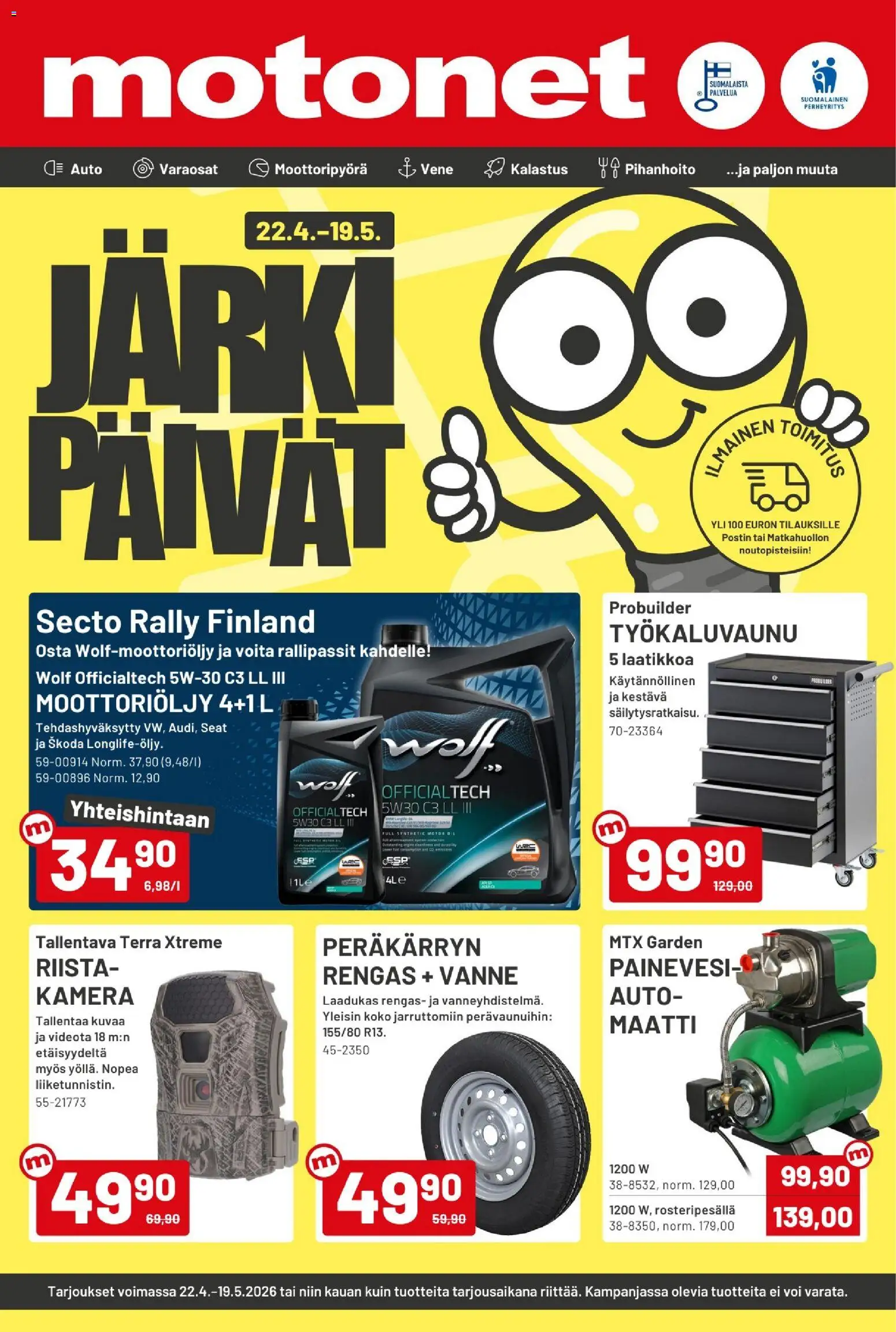 Kaupan Motonet Motonet tarjoukset esikatselu, voimassa 22/04/2026