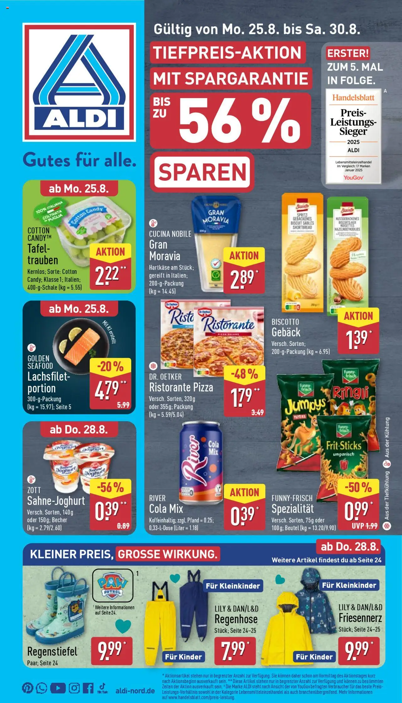 ALDI Prospekt ab 25.08.2025 zum Blättern: Prospekt