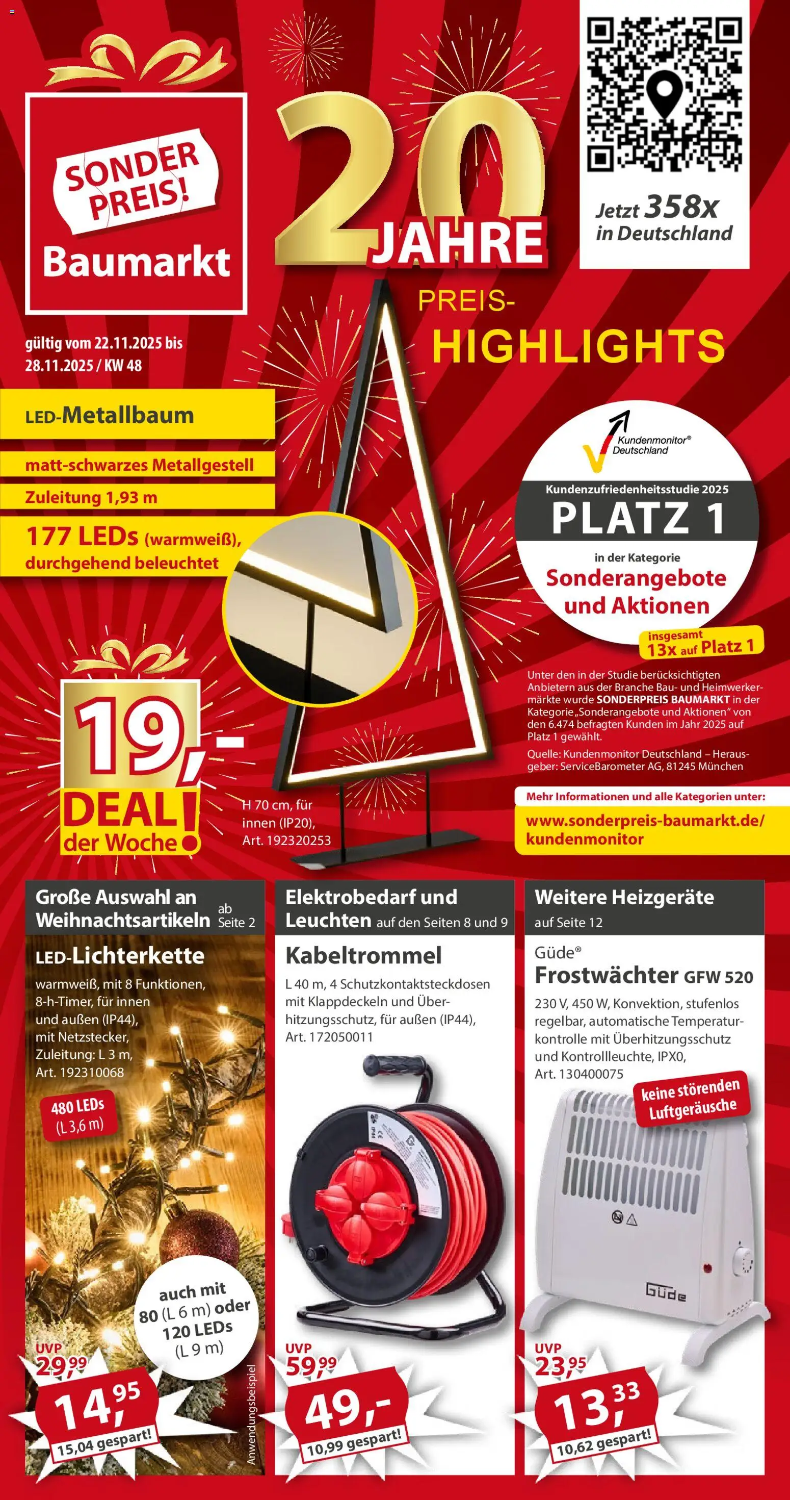 Vorschau von dem Prospekt des Geschäftes Sonderpreis Baumarkt, gültig ab dem 22.11.2025