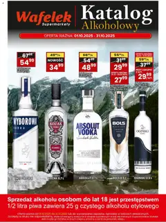 Pogląd gazetki "Gazetka alkoholowa" ze sklepu Wafelek ważnej od 01.10.2025