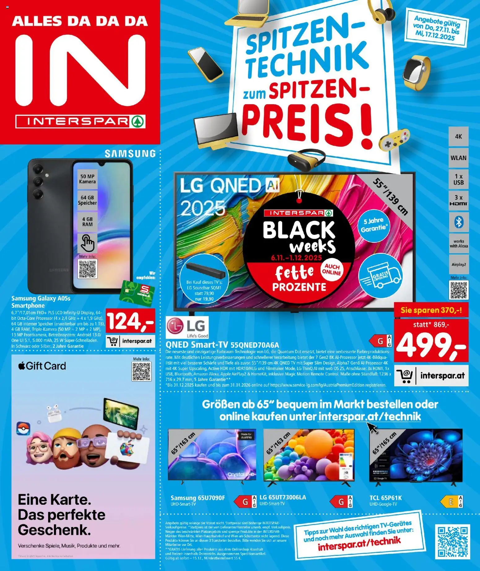 Vorschau der Angebote: Interspar Black Friday gültig ab 27.11.2025