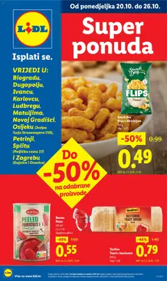 Pregled letka Super ponuda trgovine Lidl vrijedi od 20.10.2025