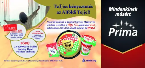 CBA Príma - Szórólap megtekintése, amely érvényes 2025.10.09.-től