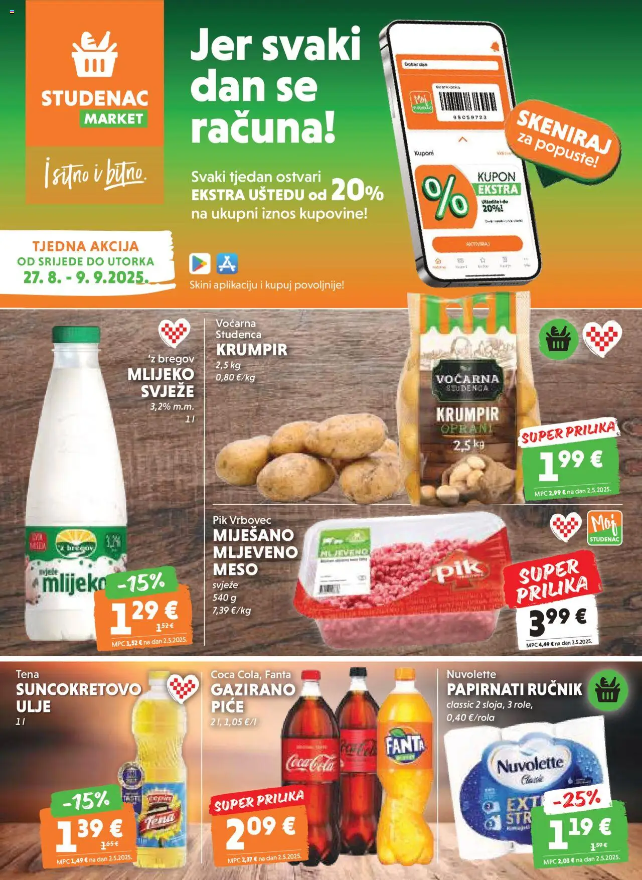 Studenac aktualni Katalog vrijedi od 27.08.2025 - tjedna akcija broj stranice 1