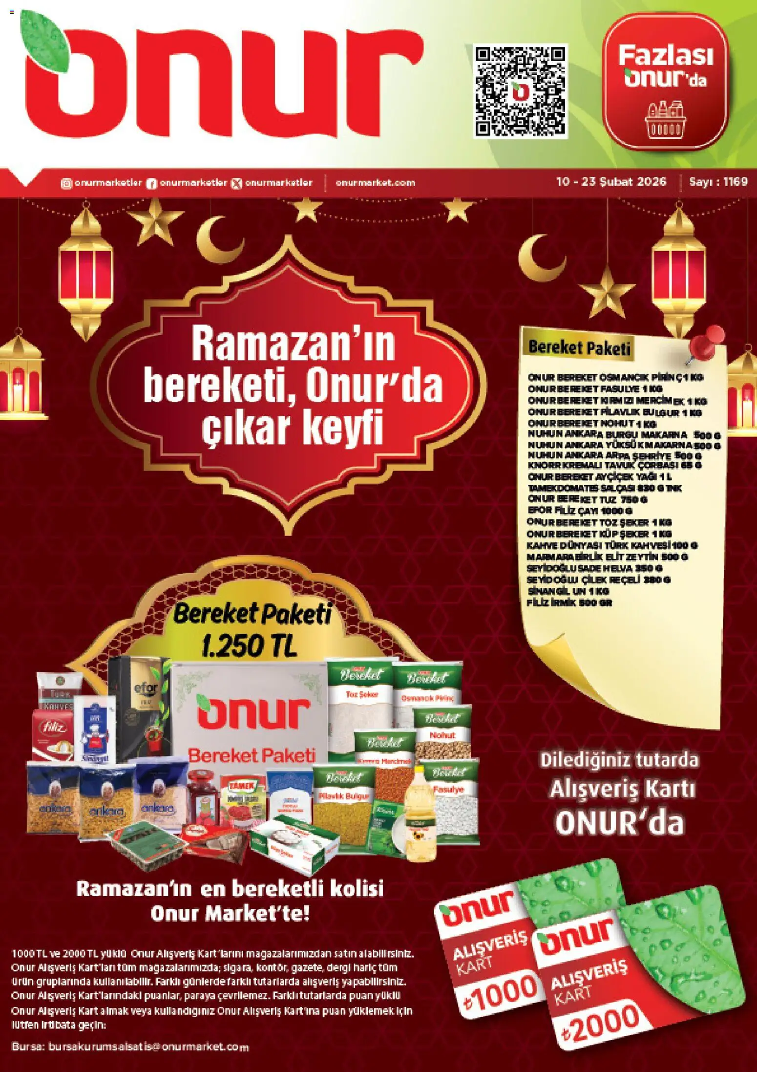 Onur Market Katalog - Bursa 10.02.2026 - Broşürünün önizlemesi