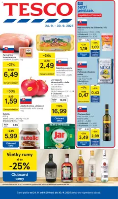 Náhľad Tesco letáku platného od 24.09.2025