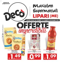 Anteprima dell'opuscolo Volantino Maxistore, Supermercati - Lipari dal negozio Decò valido da 14/11/2025