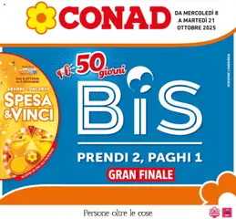 Anteprima dell'opuscolo 50 giorni BIS dal negozio Conad valido da 08/10/2025