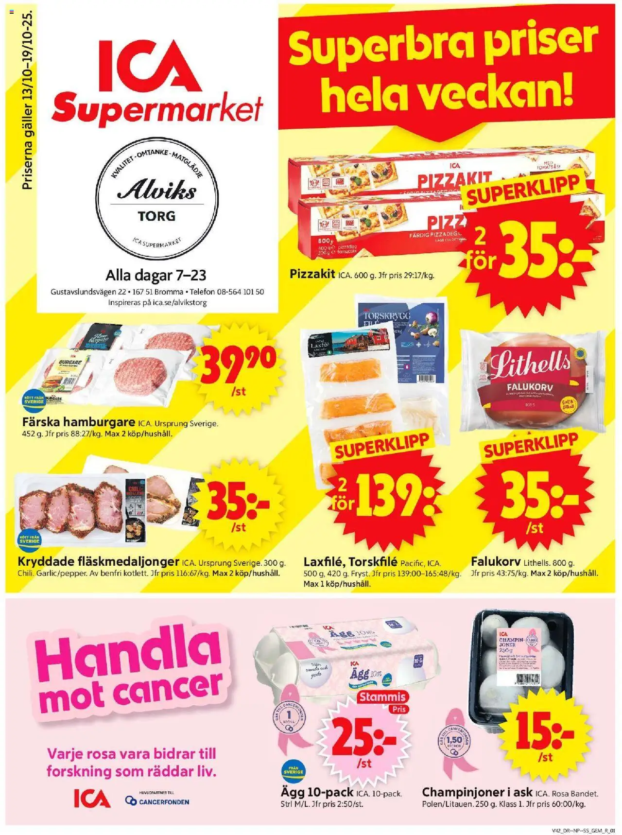 Bromma är giltig 13/10 2025 > Veckans Erbjudanden gäller från 13/10/2025 till 19/10/2025 sidnummer 1