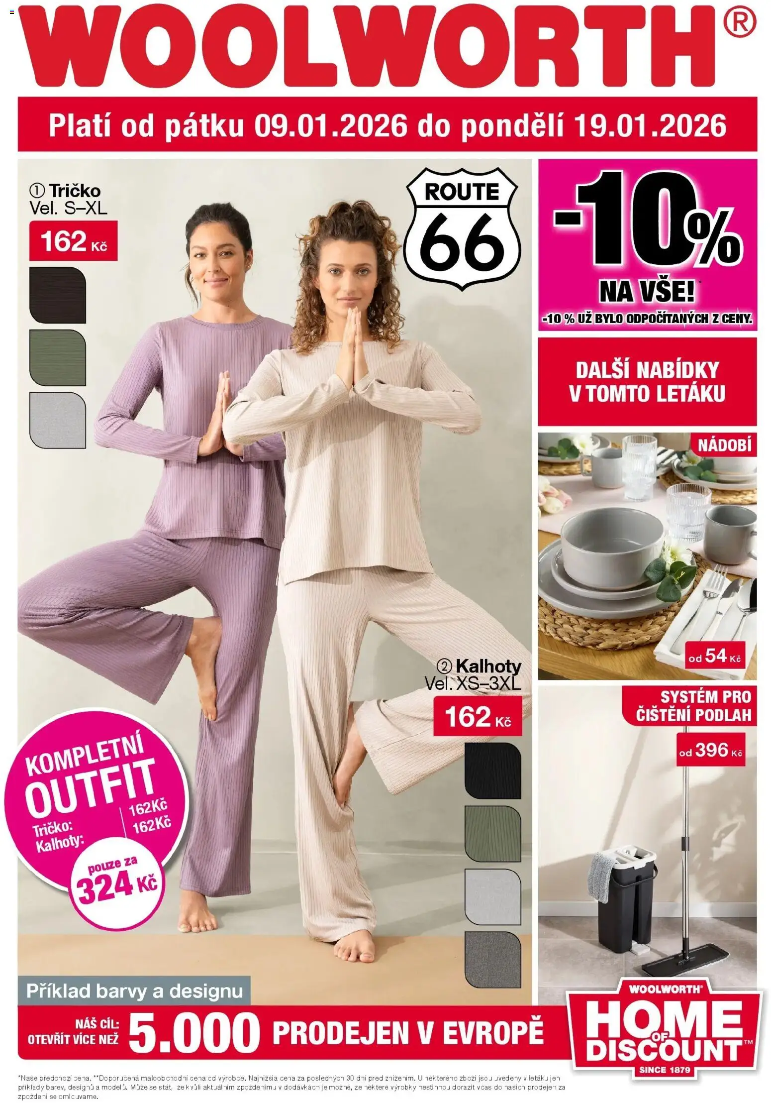 Náhled nabídky: Woolworth Leták - Otvice platný od 09.01.2026 - Cd, Kalhoty, Tričko, Barvy, Nádobí