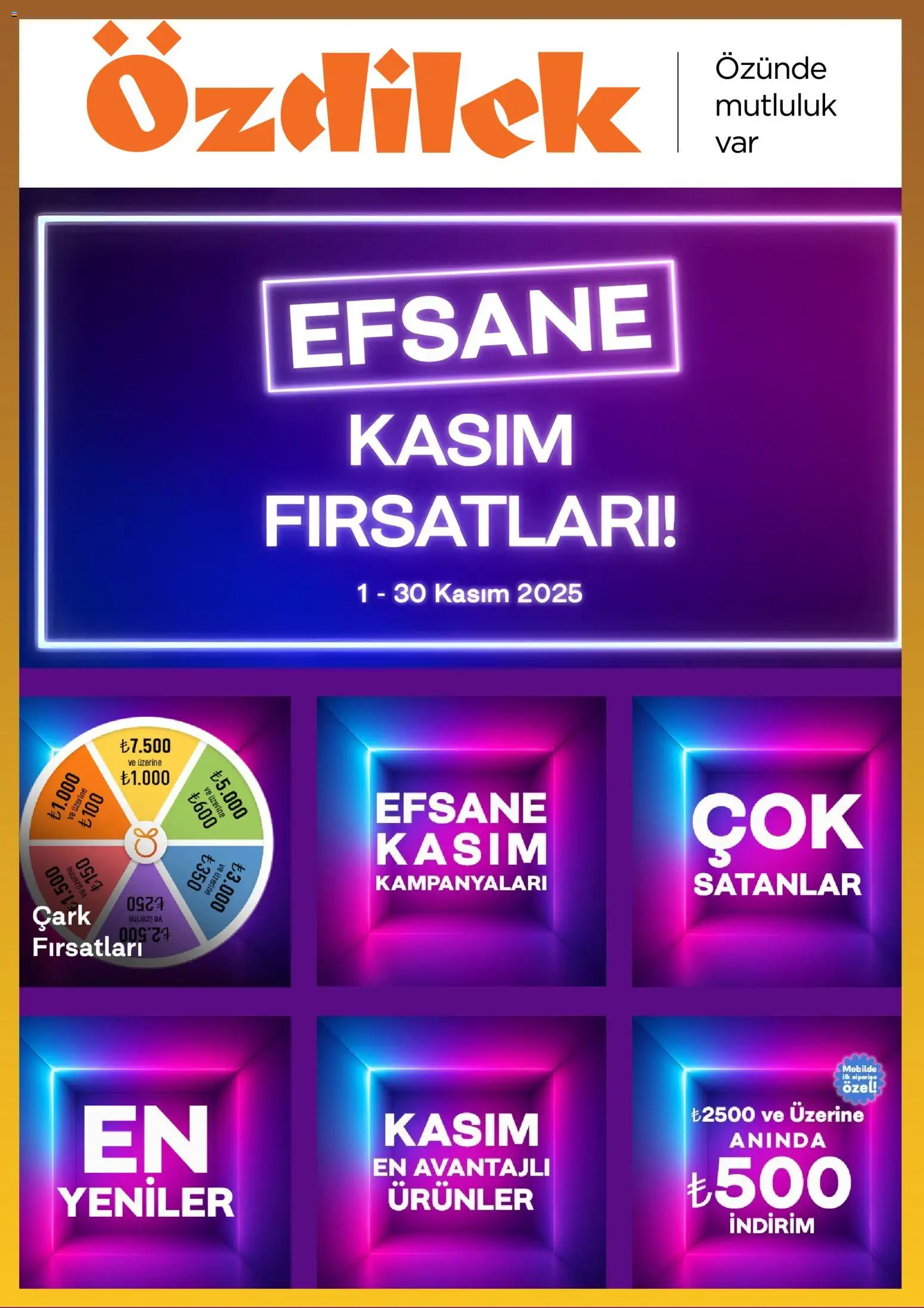 Özdilek Black Friday 01.11.2025 - Broşürünün önizlemesi