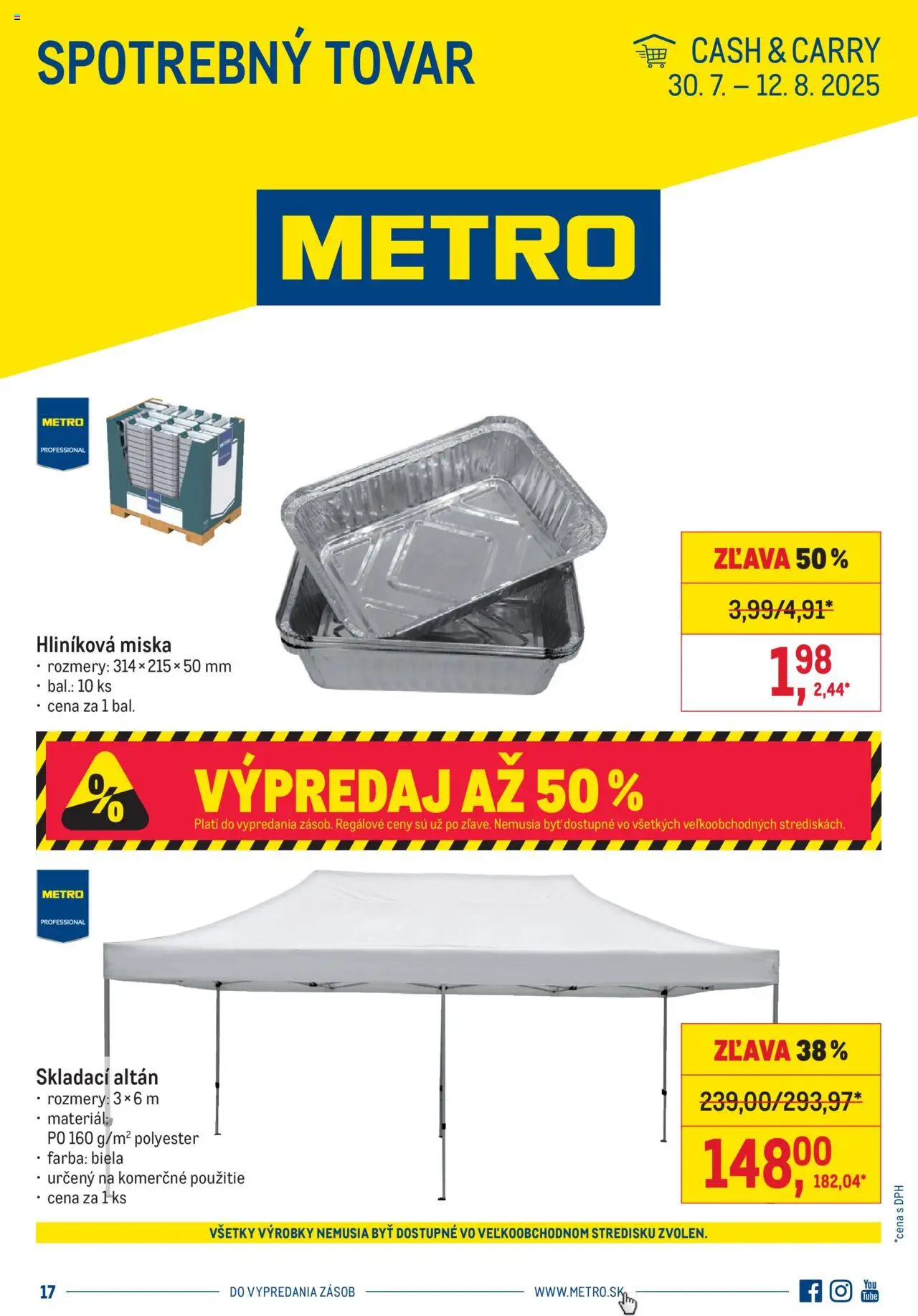 Metro Spotrebný tovar (30.07. - 12.08.2025) - Akčná ponuka