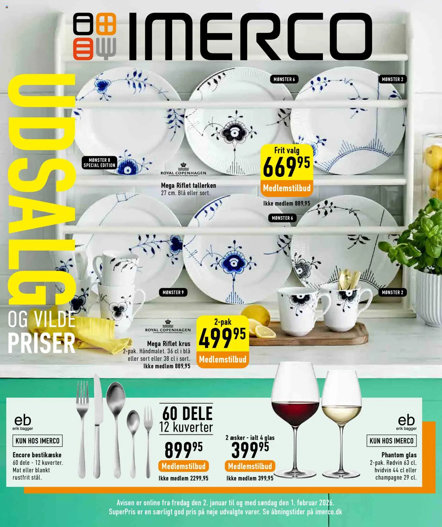 Eksempel på tilbudsavis Udsalg fra butik Imerco gyldig fra 02/01/2026