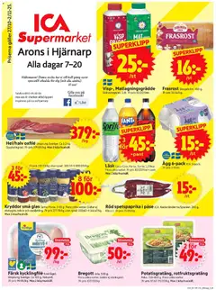 Förhandsgranska reklamblad Hjärnarp från butik ICA Supermarket gäller från 27/10/2025