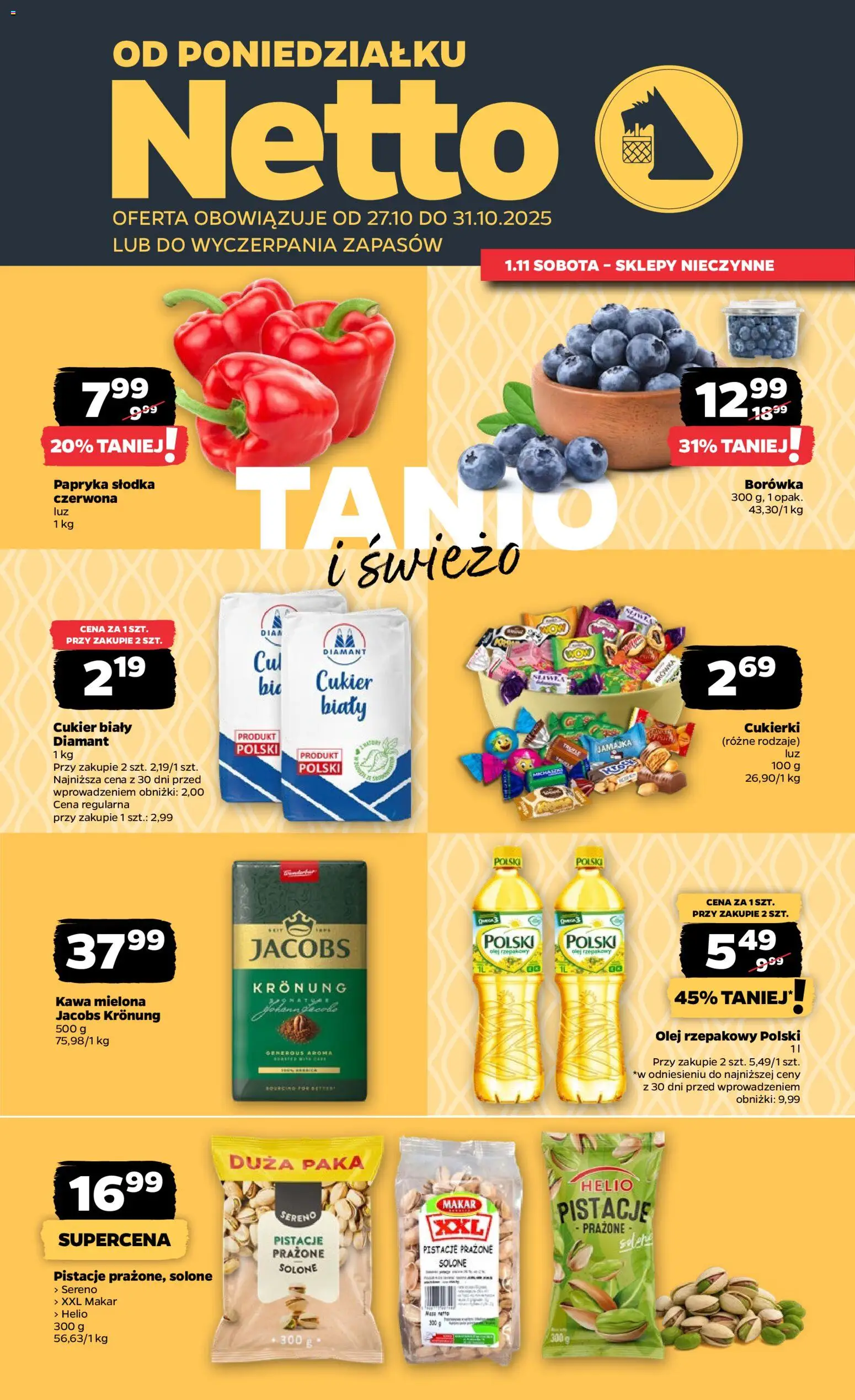 NETTO Gazetka spożywcza od 27.10.2025 - Nowa ulotka (PFD) - Numer strony 1