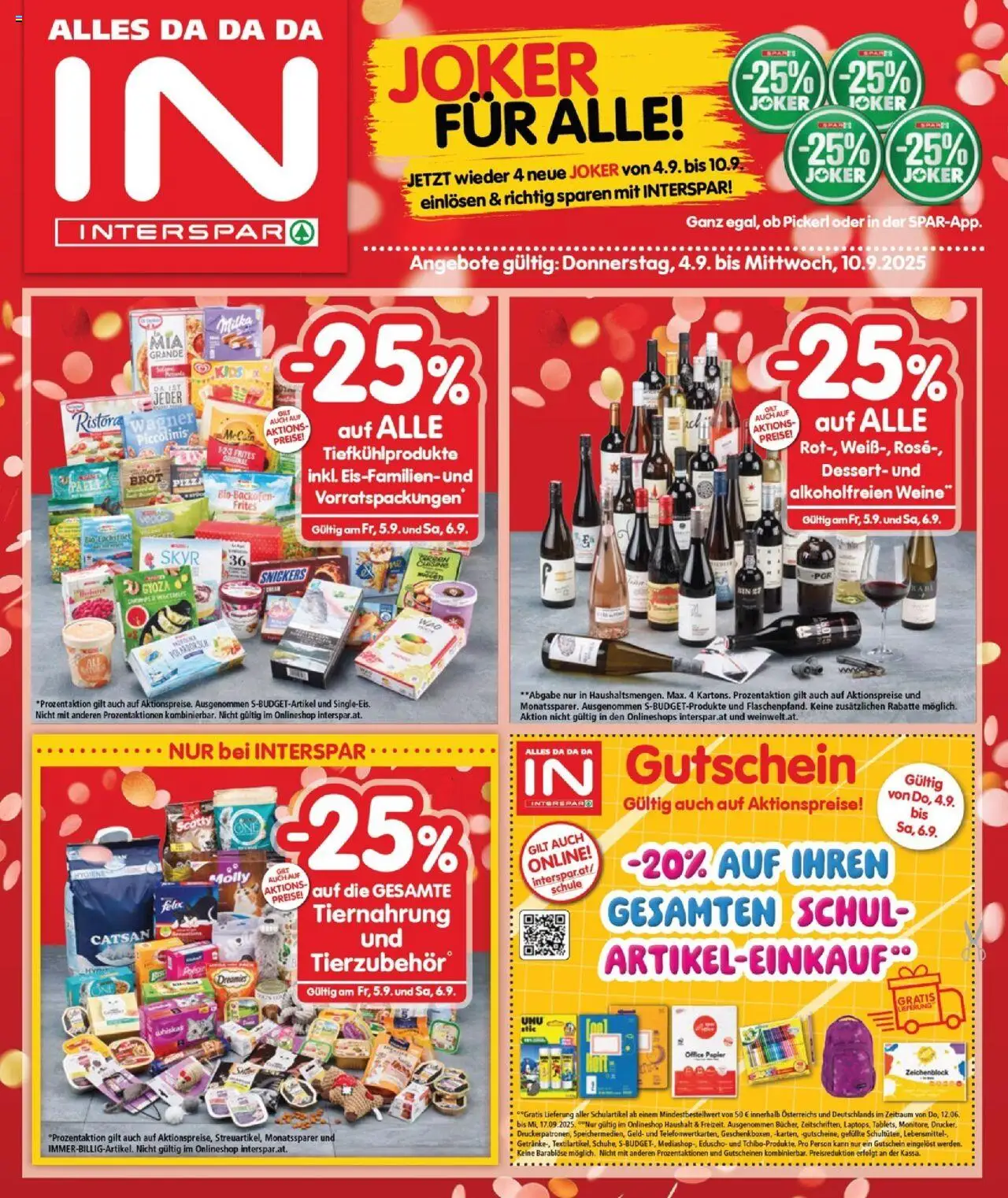  INTERSPAR Flugblatt 04.09.2025 - Angebote "Burgenland Nord" - Seite 1