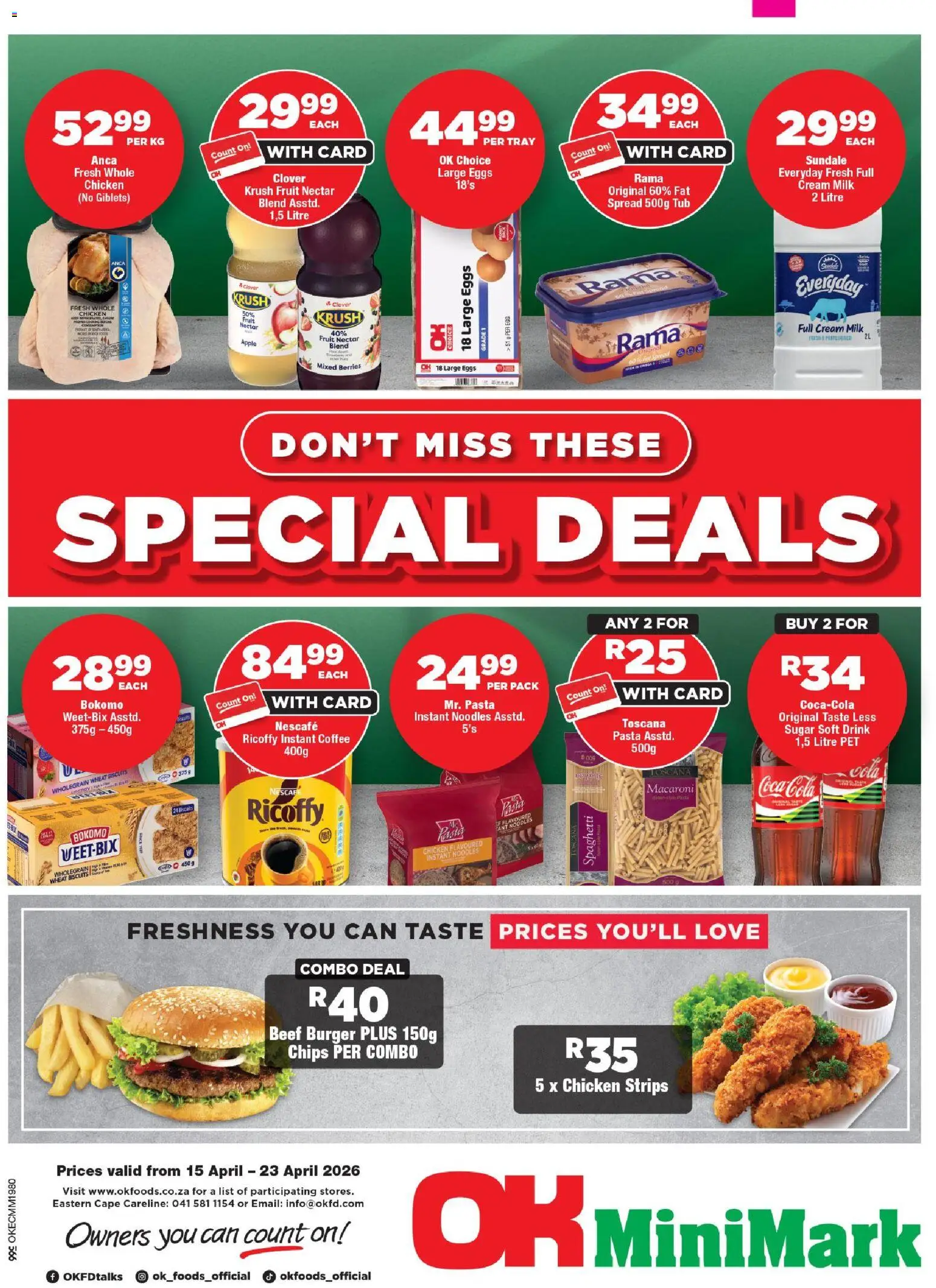 Preview of OK Foods flyer valid from 15/04/2026