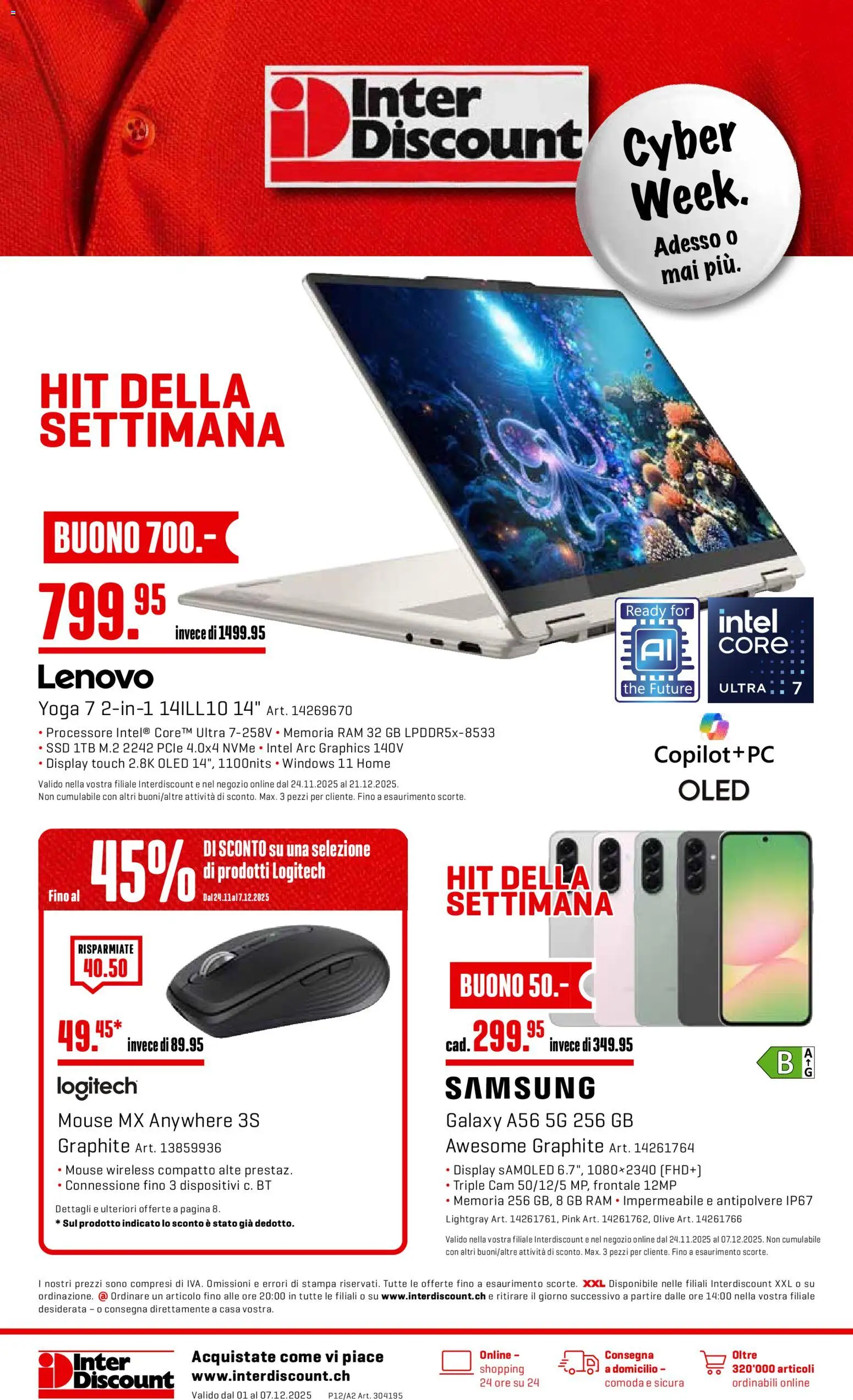 Vorschau des Merkblatts Aktionen IT vom Shop Interdiscount gültig von 01.12.2025 bis 07.12.2025