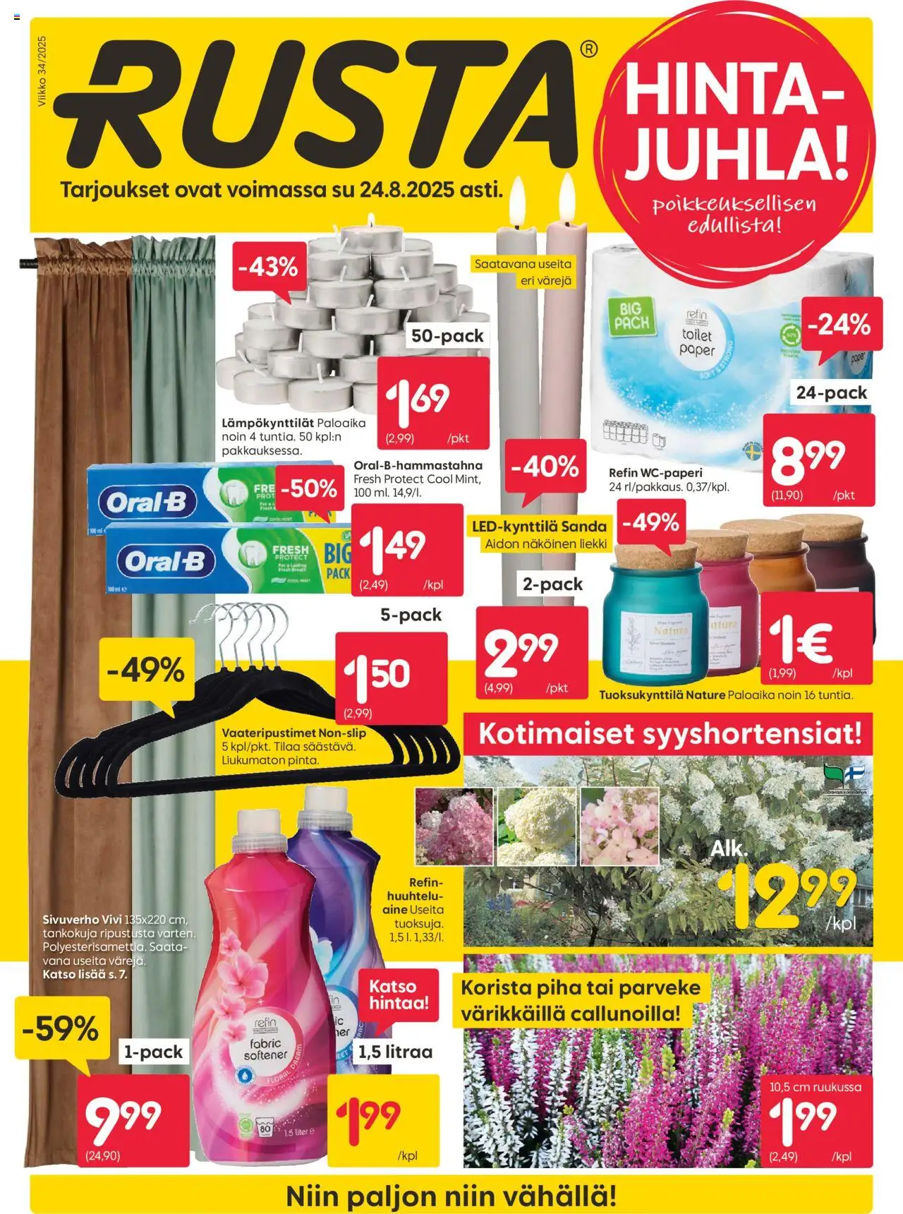 Rusta-kaupan Tarjoukset voimassa 18/08/2025 - Sivulla 1