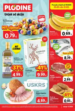 Pregled letka Plodine Katalog trgovine Plodine vrijedi od 25.03.2026
