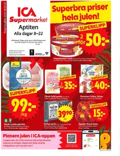 Förhandsgranska reklamblad Aktuella reklamblad ICA Supermarket från butik ICA Supermarket gäller från 08/12/2025