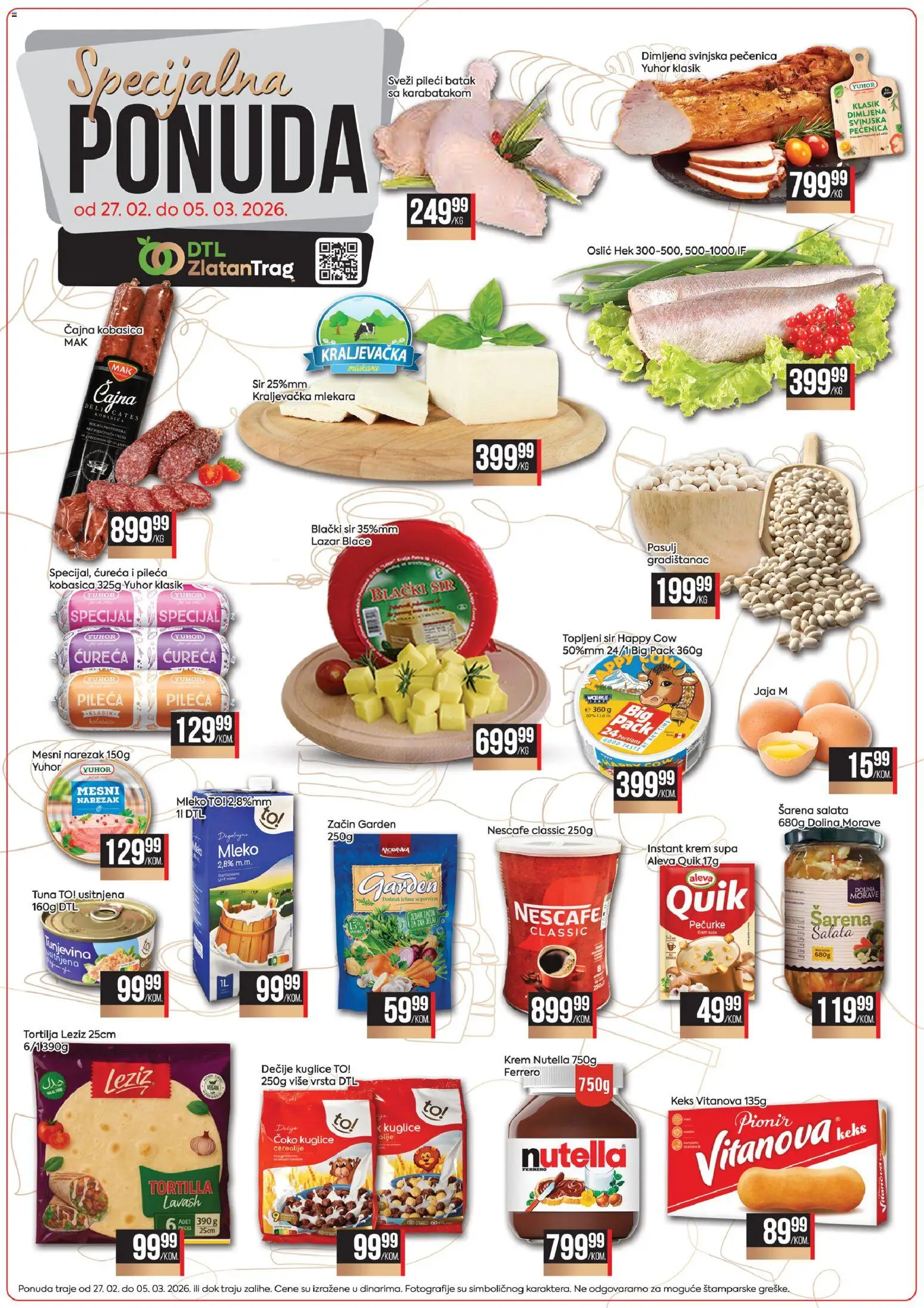 Pregled Zlatan Trag kataloga - važi od 27.02.2026
