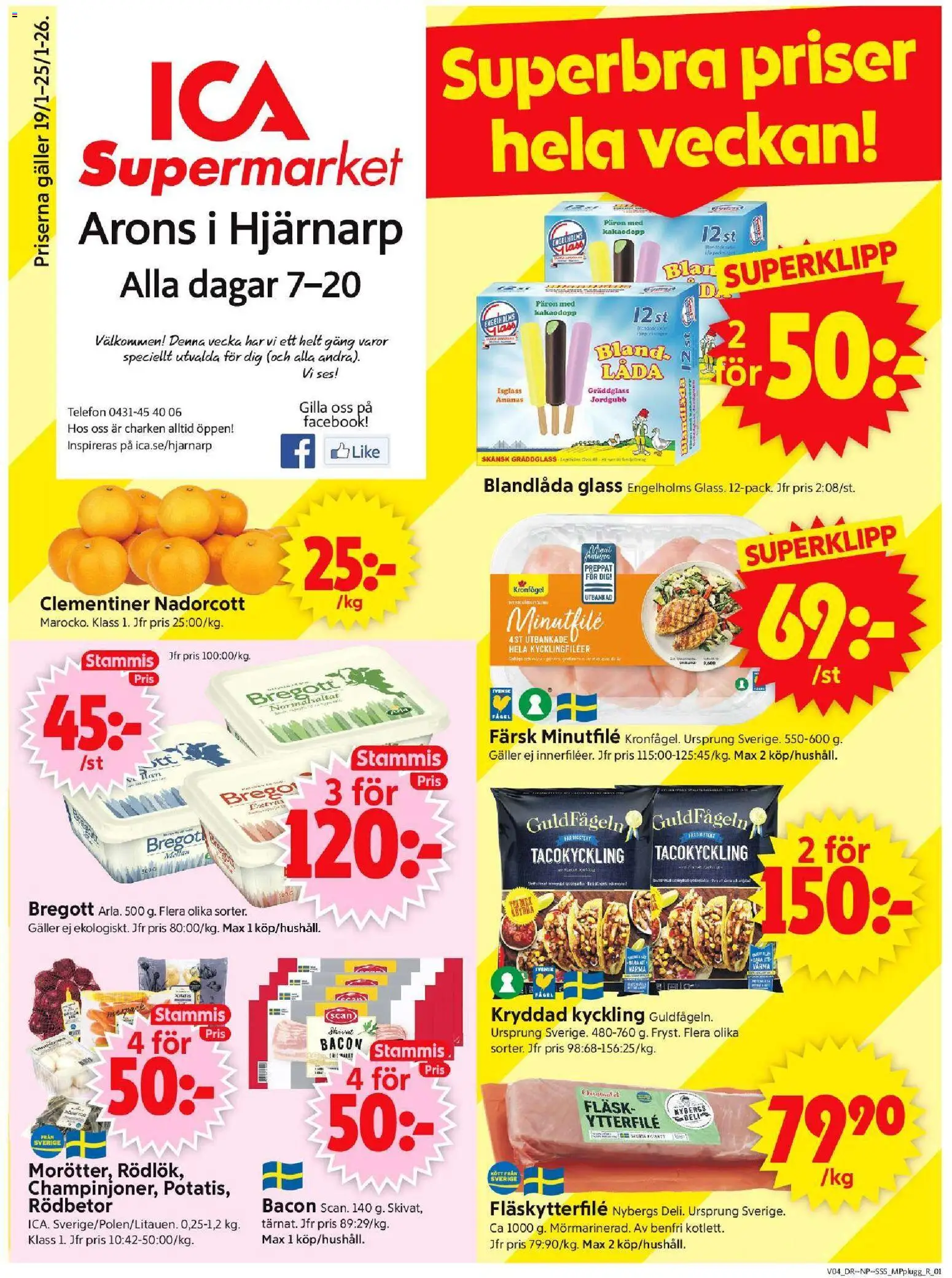 Förhandsgranska reklamblad Hjärnarp från butik ICA Supermarket gäller från 19/01/2026