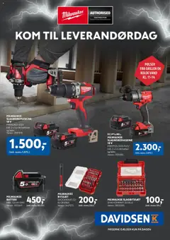 Eksempel på tilbudsavis Milwaukee Event fra butik Davidsen gyldig fra 21/08/2025