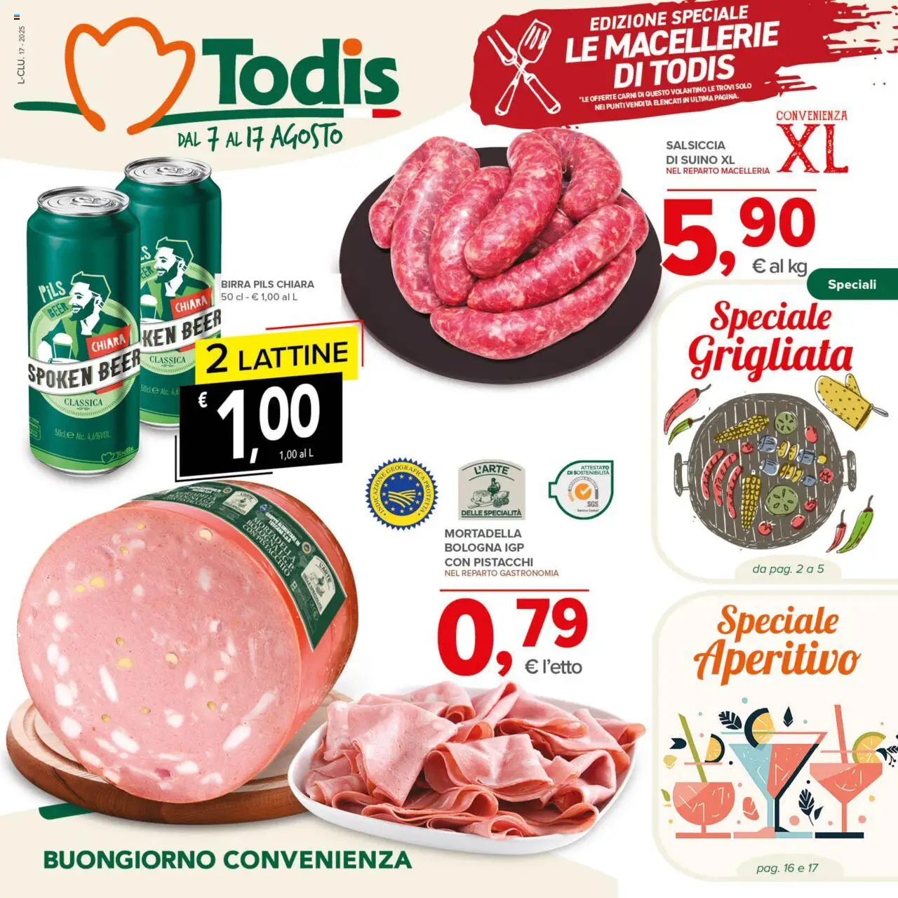 Volantino Todis valido da 07/08/2025 numero di pagina 1