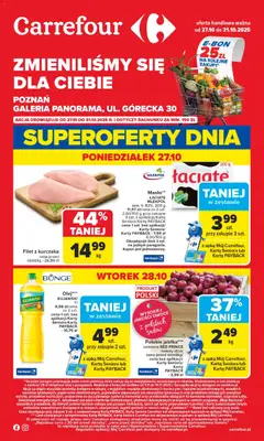 Pogląd gazetki "Poznań Zmieniliśmy się dla Ciebie" ze sklepu Carrefour ważnej od 27.10.2025