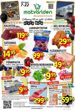 Förhandsgranska reklamblad Black Friday från butik Matvärlden gäller från 24/11/2025