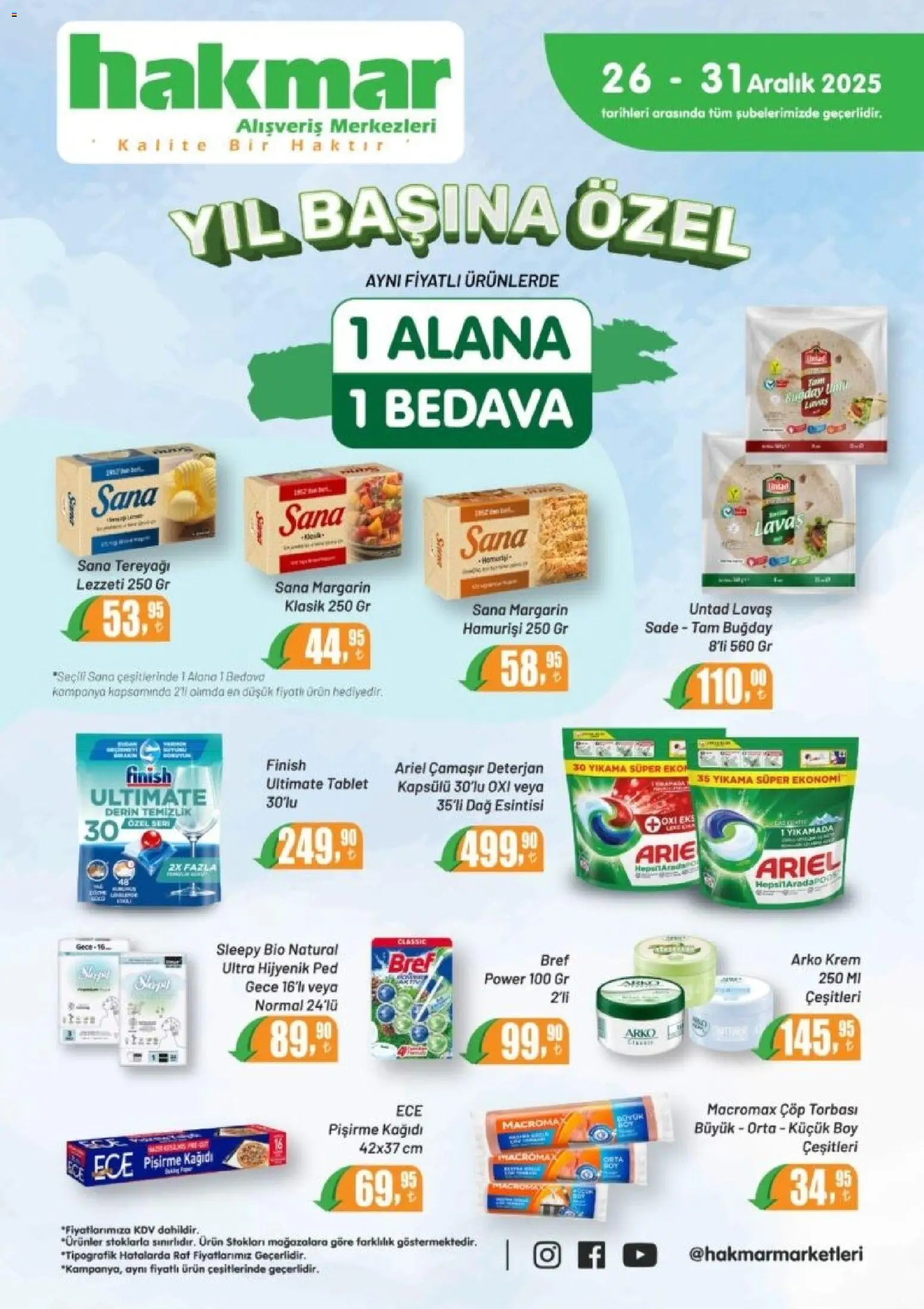 Hakmar İndirim 26.12.2025 - Broşürünün önizlemesi