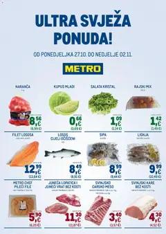 Pregled letka METRO HR - Ultra svježa ponuda trgovine Metro vrijedi od 27.10.2025