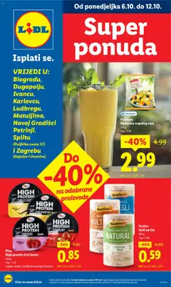 Pregled letka Super Ponuda trgovine Lidl vrijedi od 06.10.2025