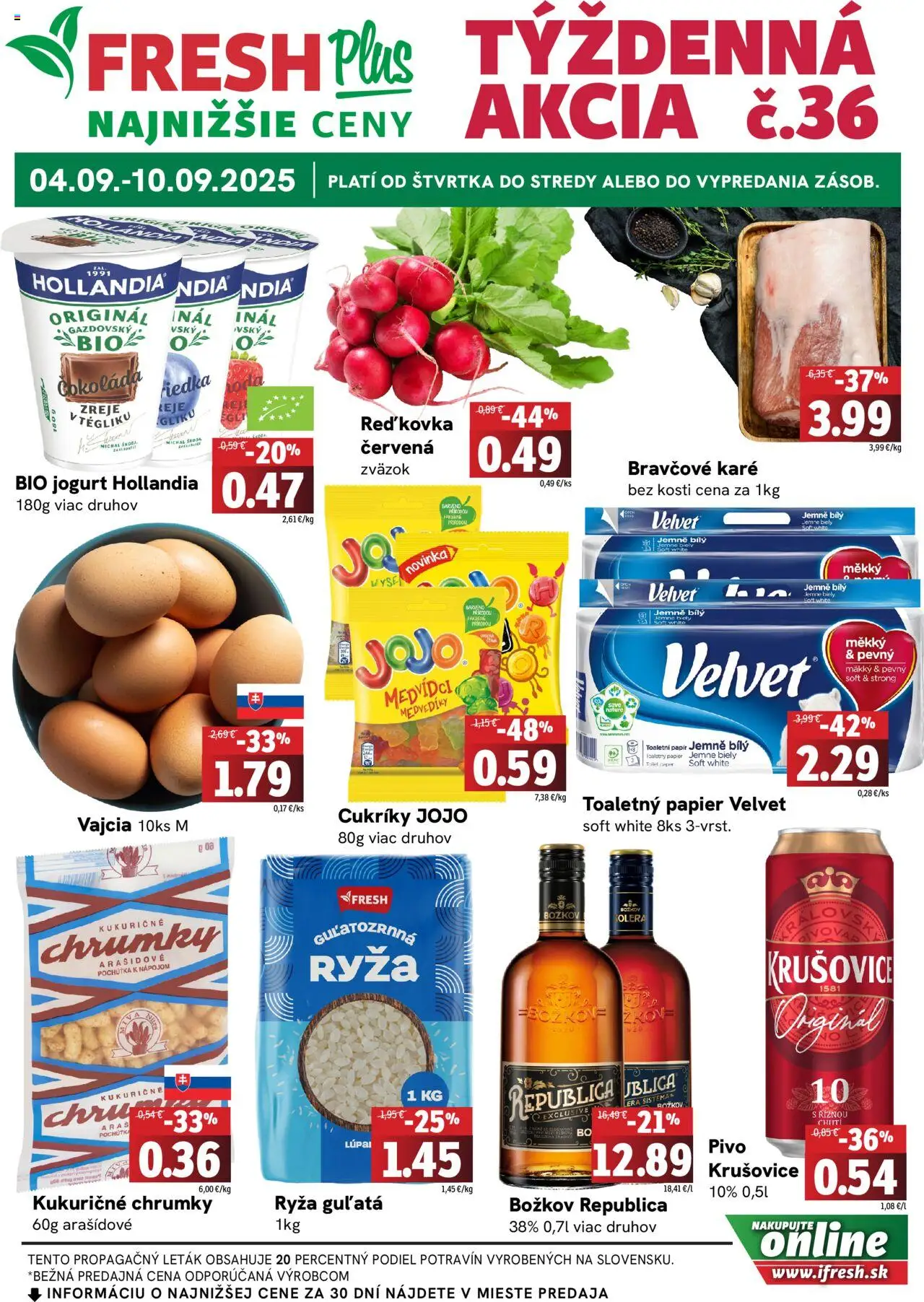 Fresh Leták od 04.09.2025 > Potraviny online