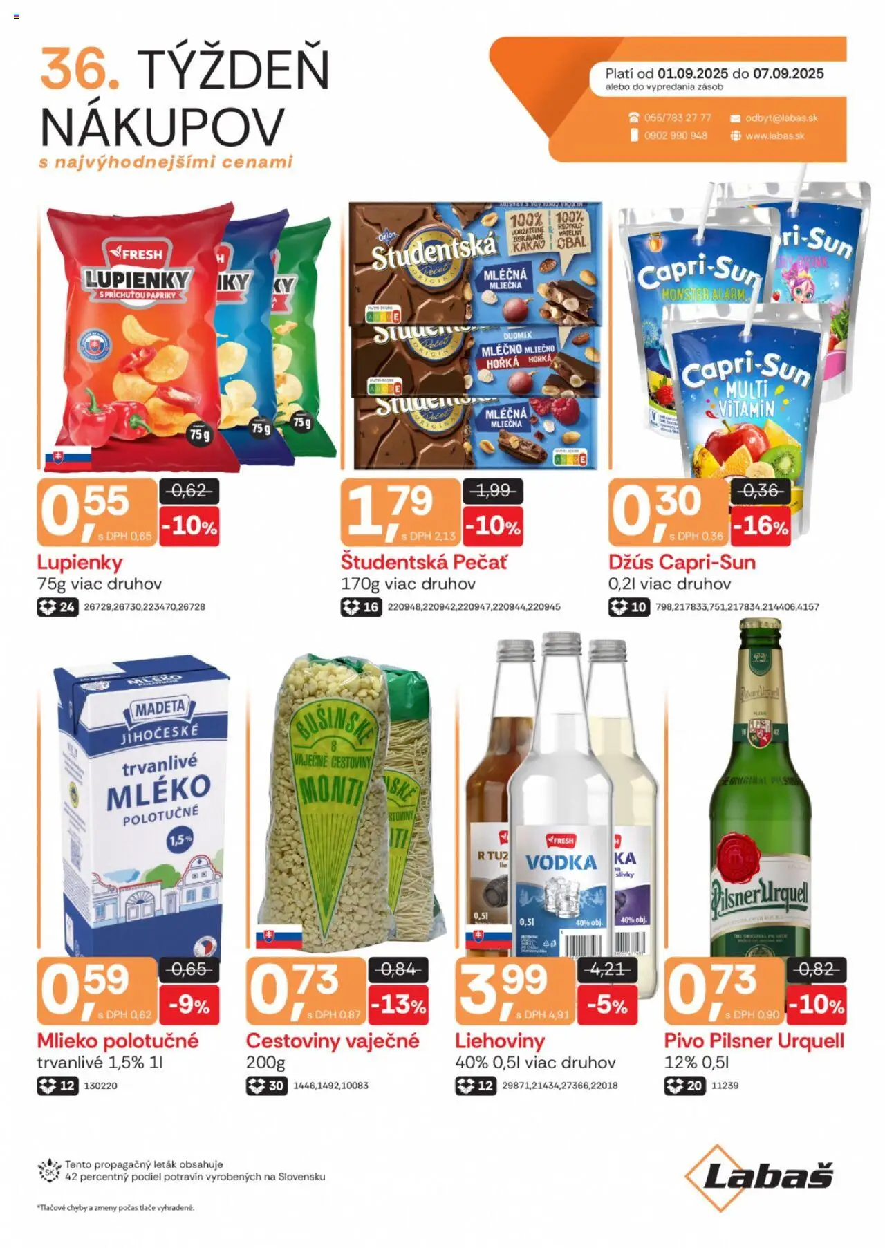 Labaš Leták (01.09. - 07.09.2025) - Akčná ponuka