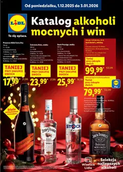 Pogląd gazetki "Katalog alkoholi mocnych i win" ze sklepu Lidl ważnej od 01.12.2025
