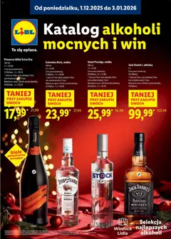 Pogląd gazetki "Katalog alkoholi mocnych i win" ze sklepu Lidl ważnej od 01.12.2025