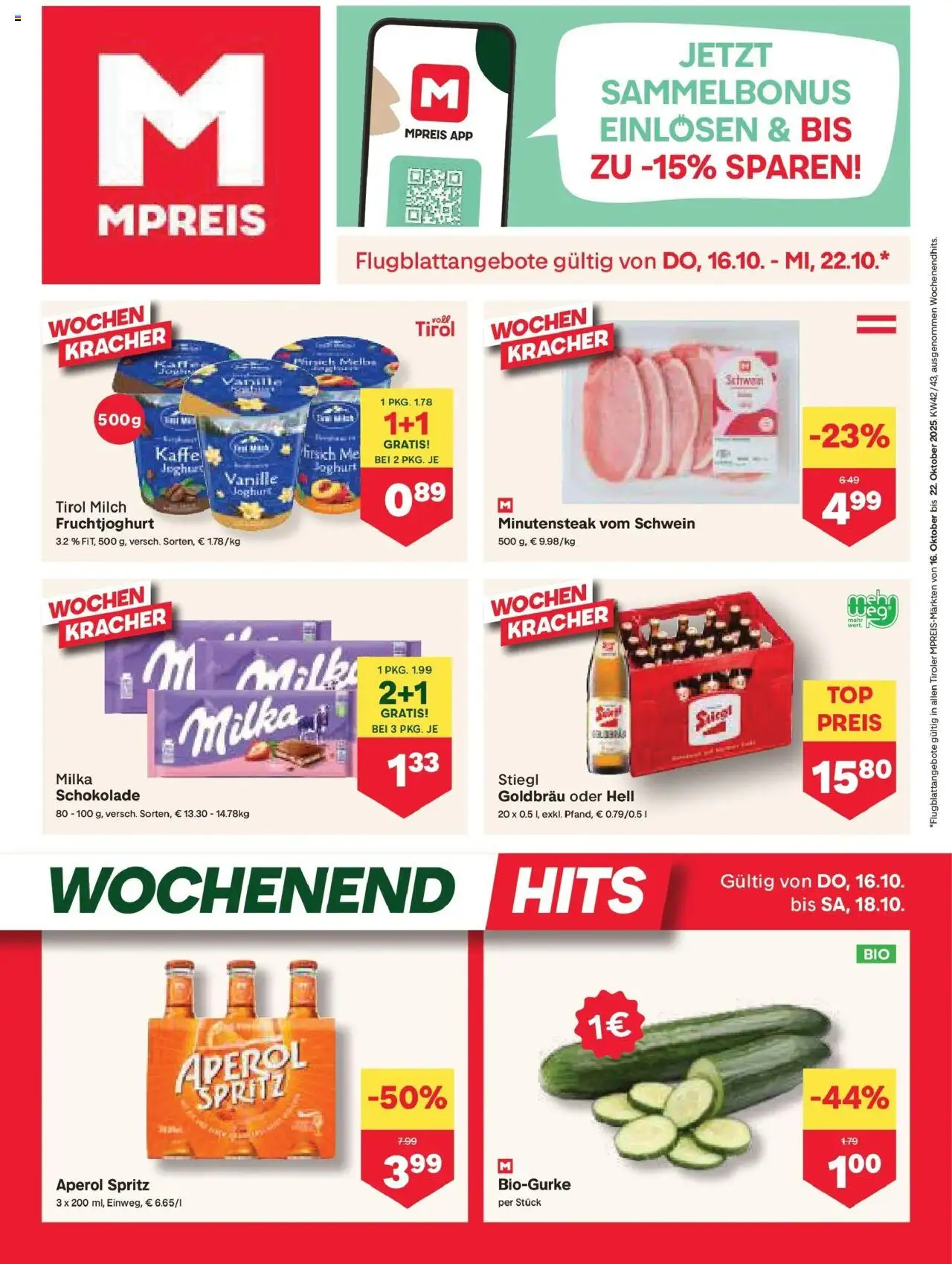  MPREIS Pfunds ab (16.10.2025 - 22.10.2025) - Seite 1