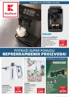 Pregled letka Split-Ravne njive trgovine Kaufland vrijedi od 22.04.2026