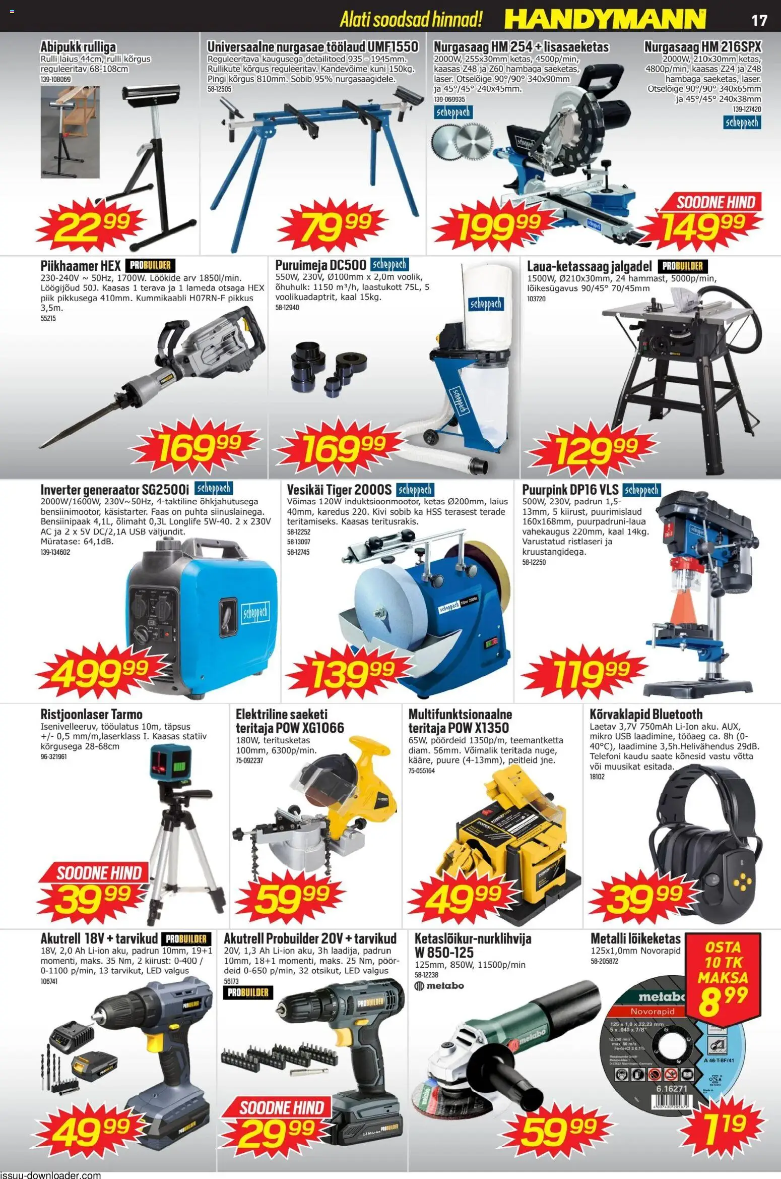 Handymann kliendilehe eelvaade alates 2026.01.03