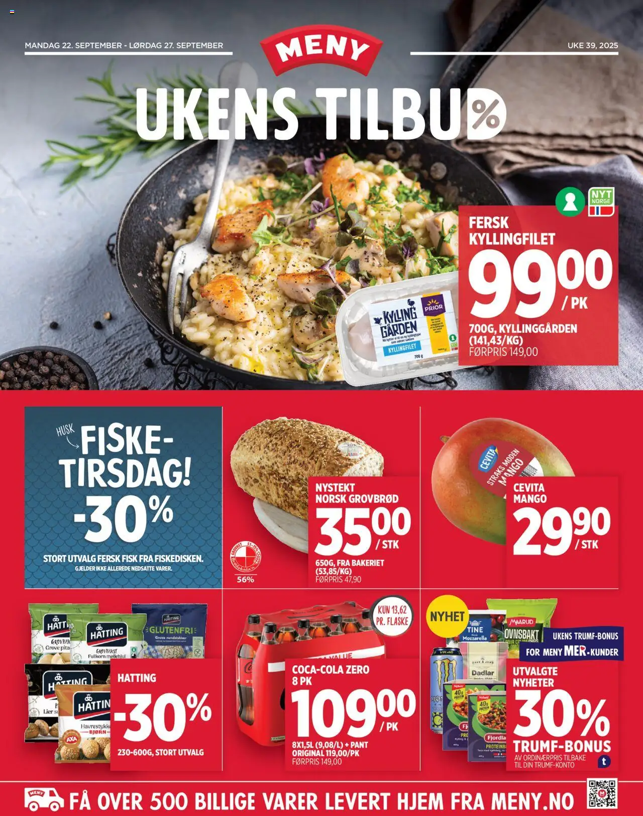 Kundeavis Meny gyldig fra 22/09/2025 - Sidenummer 1