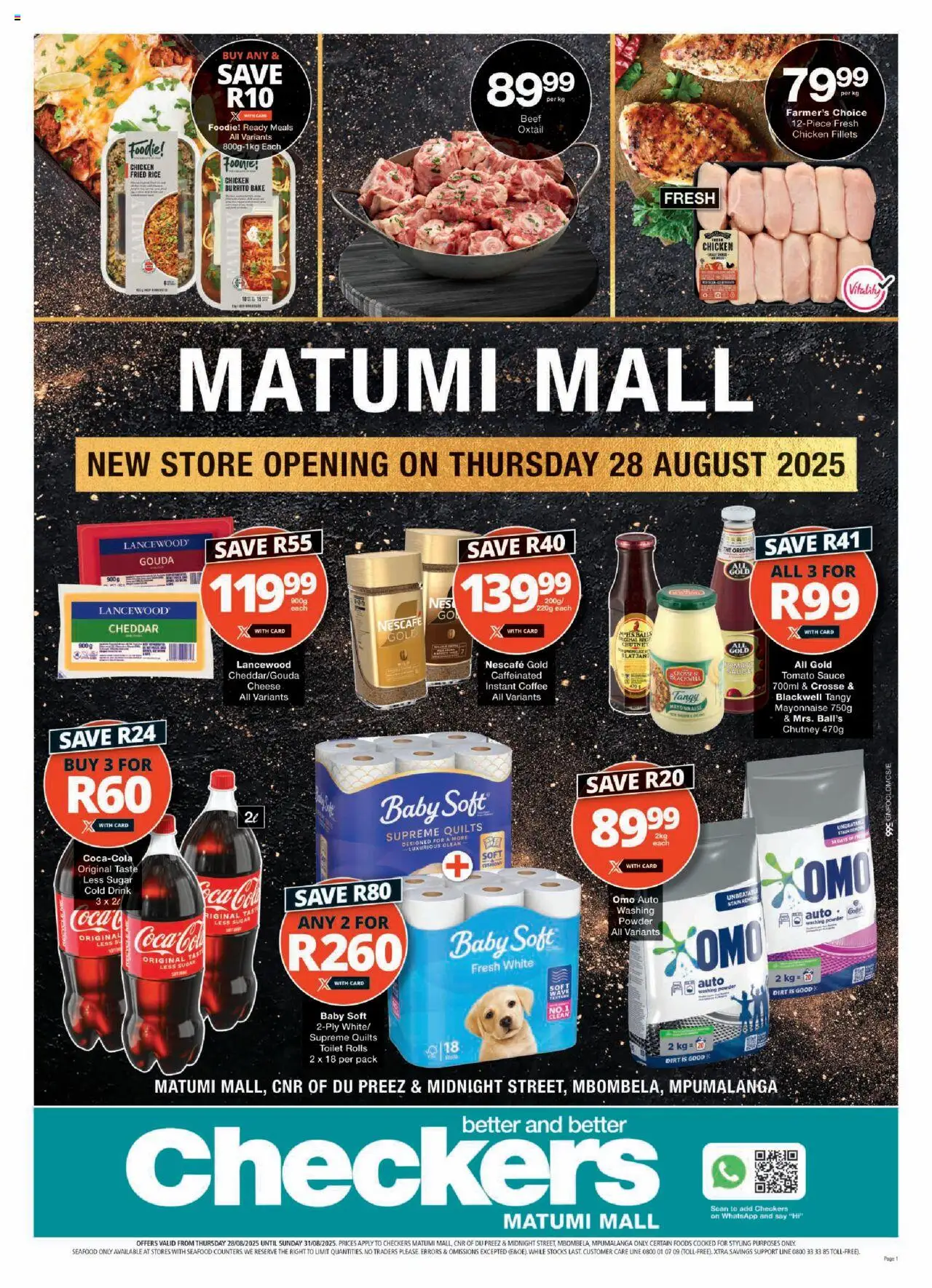 Checkers Gauteng - Matumi Mall Store Opening 28/08 - 31/08/2025 >> Catalogue
